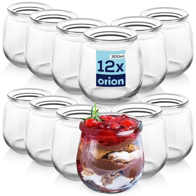 Orion, słoik na jogurt i desery, 300 ml, 12 szt.