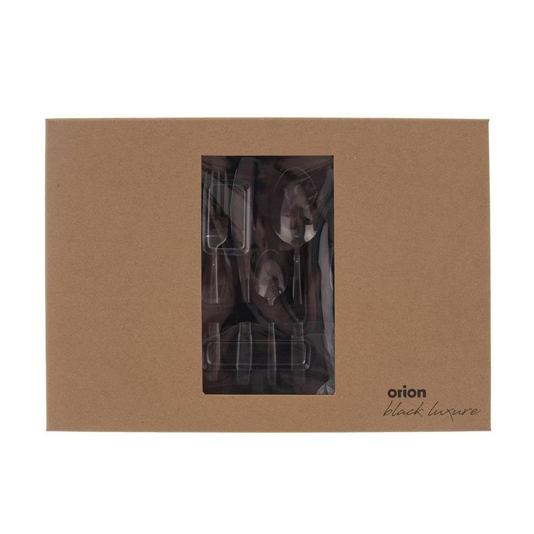 Orion, sztućce czarne, black luxure, 24 elementy