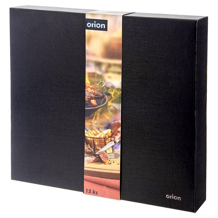 Orion, sztućce do steków i burgerów, stalowe, 15 elementów