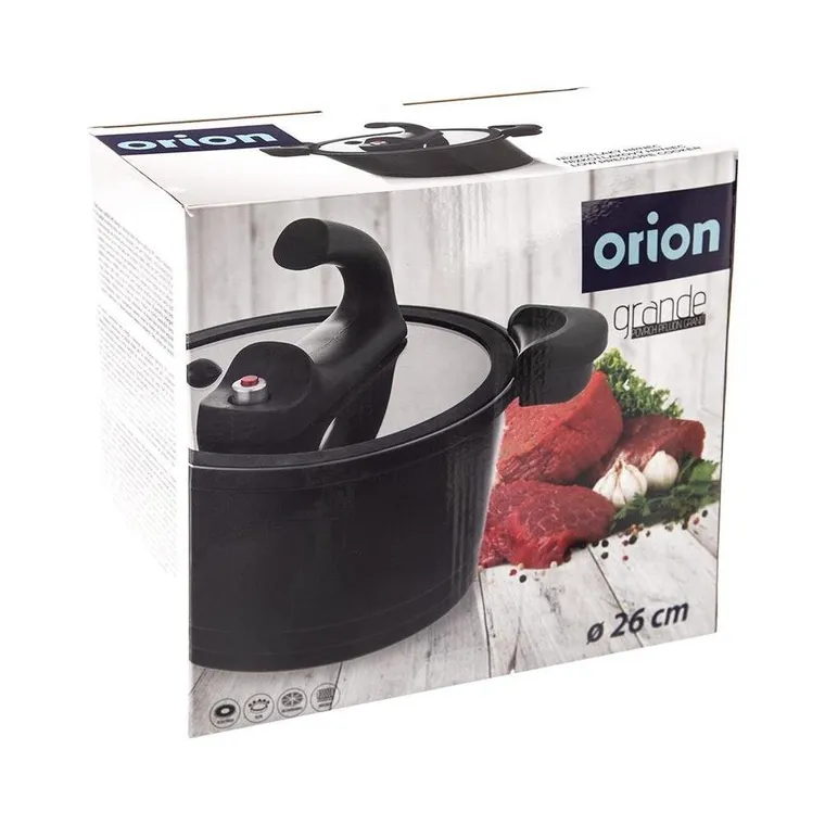 Orion, szybkowar granitowy, grande, 5,5l, 26 cm