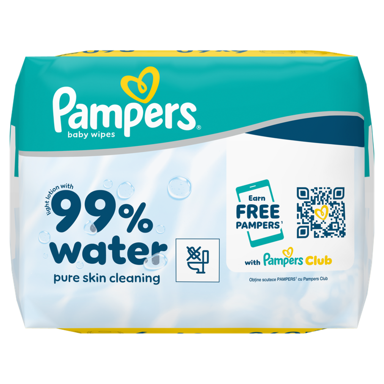 Pampers, 99% Water, chusteczki nawilżane dla dzieci, 6-60 szt.