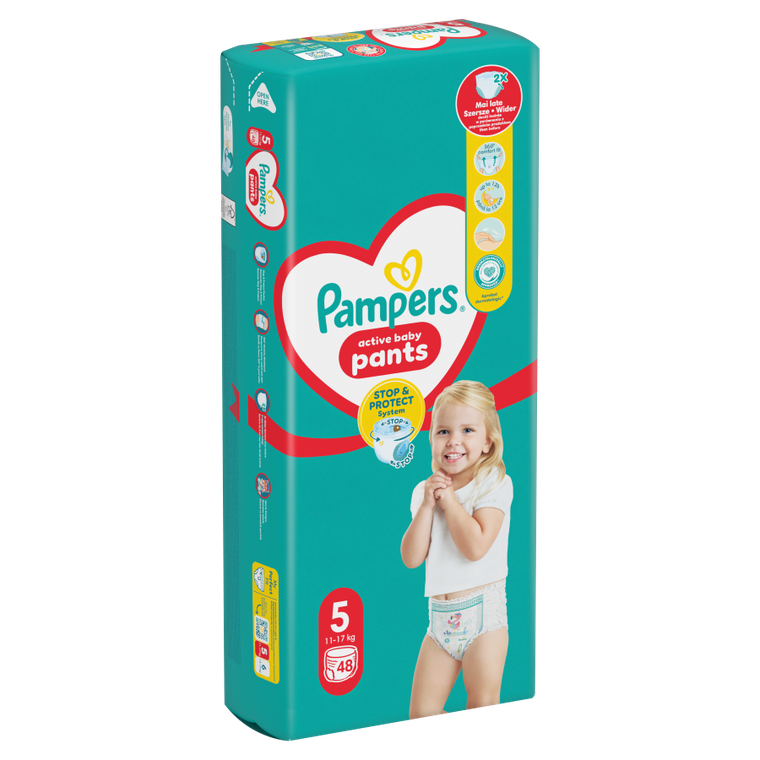 Pampers, Pants, pieluchomajtki, rozmiar 5, 11-17 kg, 48 szt.