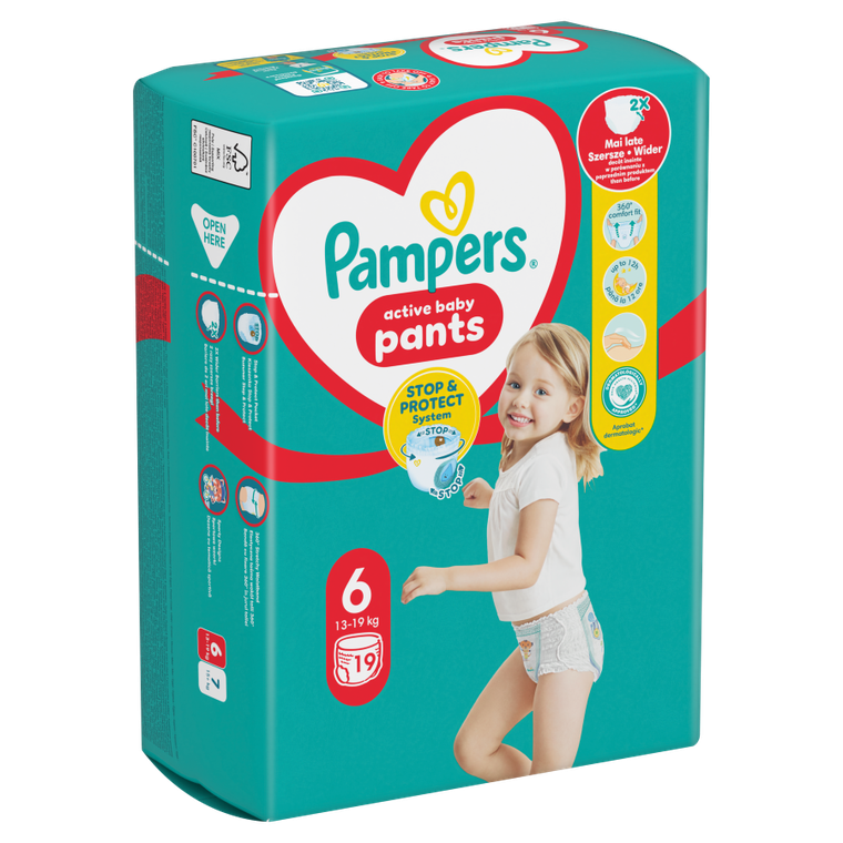 Pampers, Pants, pieluchomajtki, rozmiar 6, 13-19 kg, 19 szt.