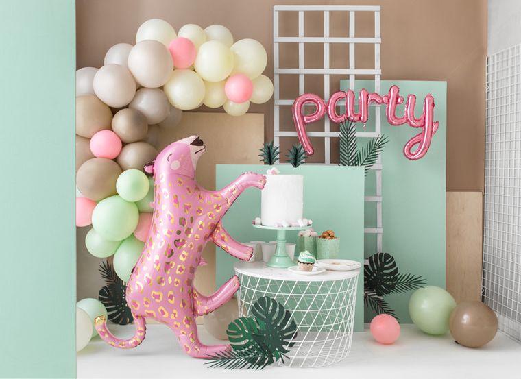 PartyDeco, balon foliowy Lampart, 114-80 cm, mix, 1 szt.