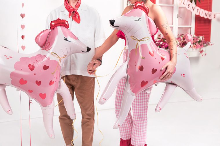 PartyDeco, balon foliowy Pudel, 119-108 cm, mix, 1 szt.