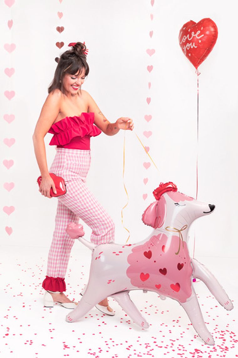 PartyDeco, balon foliowy Serce "I love you", 45 cm, mix, 1 szt.