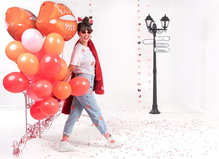 PartyDeco, girlanda Serca, różowe złoto, 3 m, 1 szt.