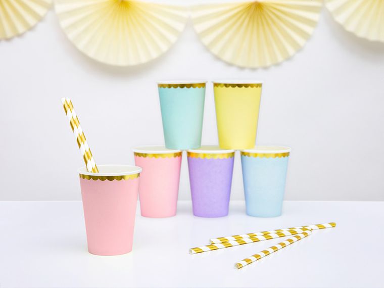 PartyDeco, kubeczki, j. róż, 220 ml, 6 szt.