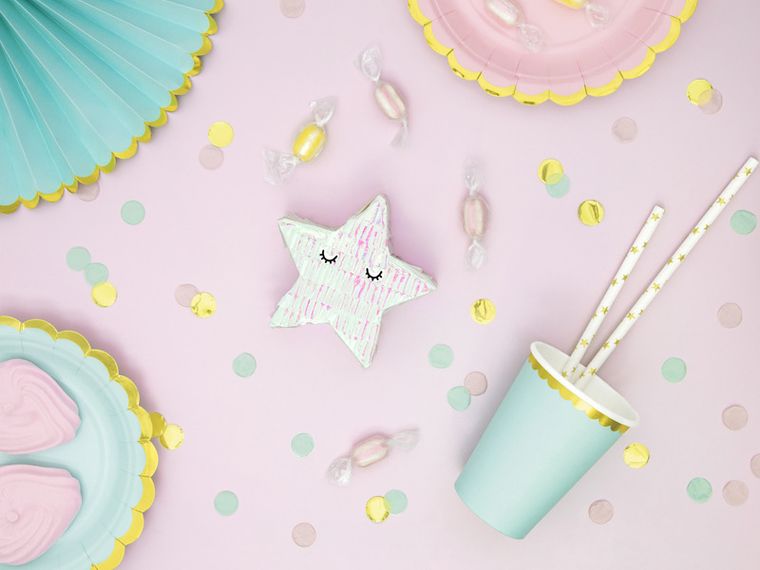 PartyDeco, kubeczki, miętowy, 220 ml, 6 szt.