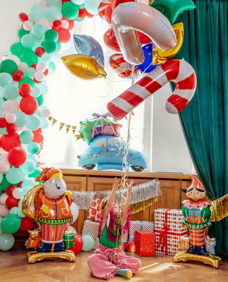 PartyDeco, stojący balon foliowy Elf, 46-88 cm, mix, 1 szt.
