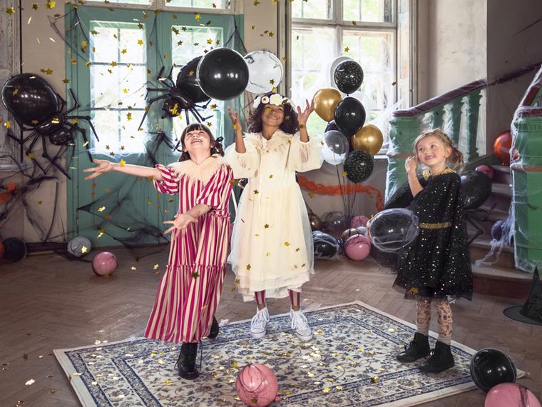 PartyDeco, strój dla dziewczynki, Peleryna, czarny, 1 szt.