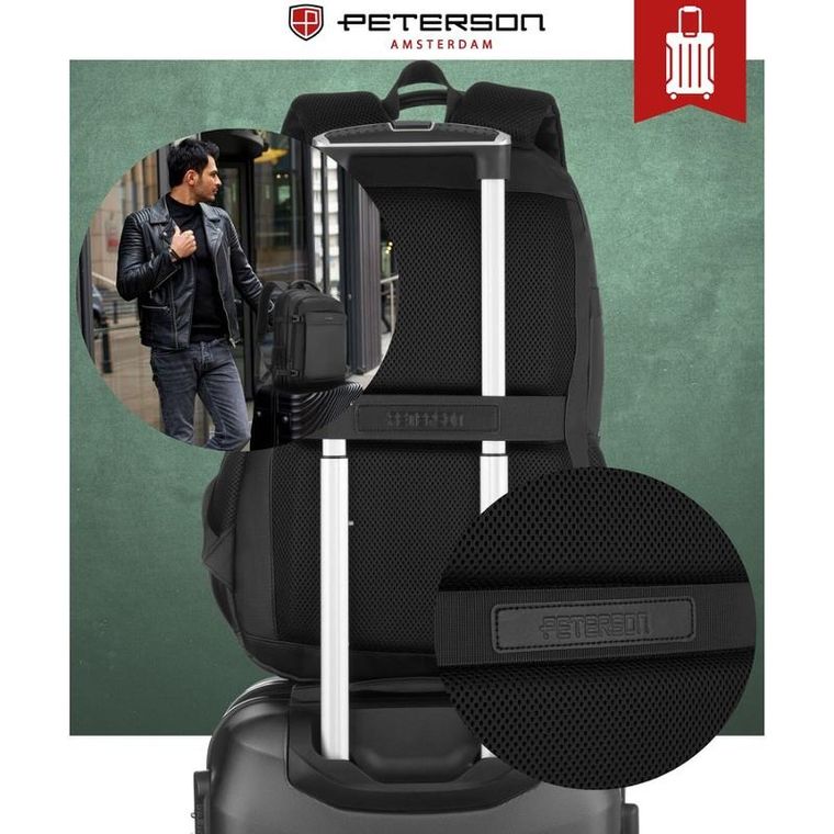 Peterson, plecak podróżny, czarny