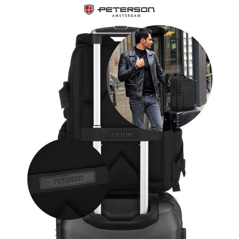 Peterson, plecak podróżny, czarny