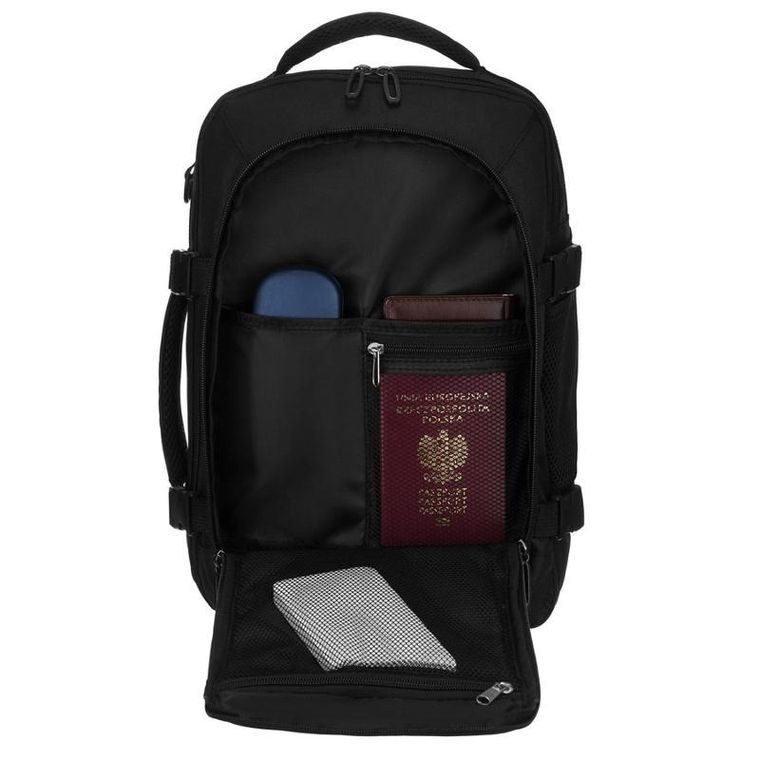 Peterson, plecak podróżny plecak, 2-komorowy, czarny