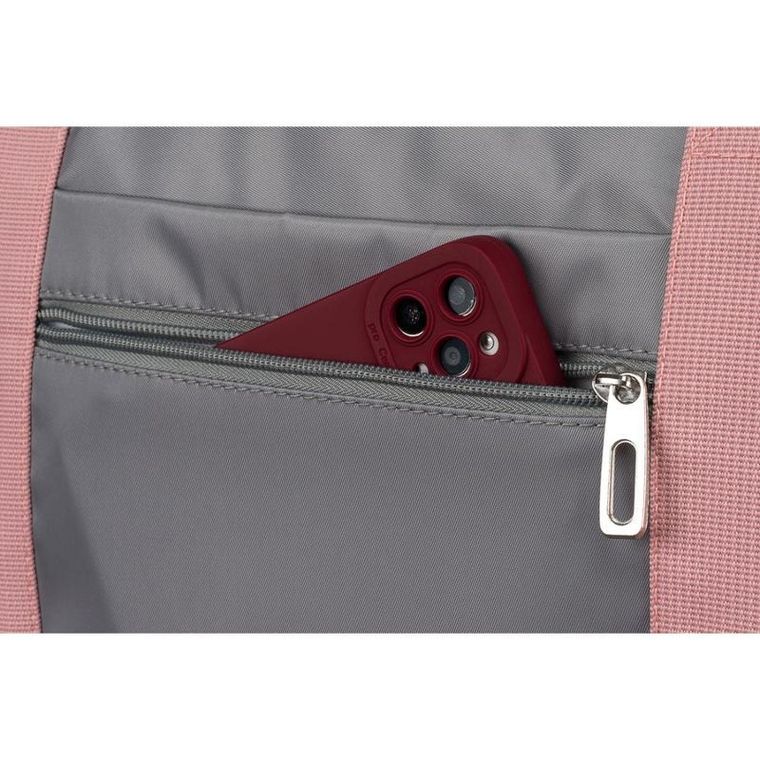 Peterson, sportowa torba podróżna, szaro-różowa