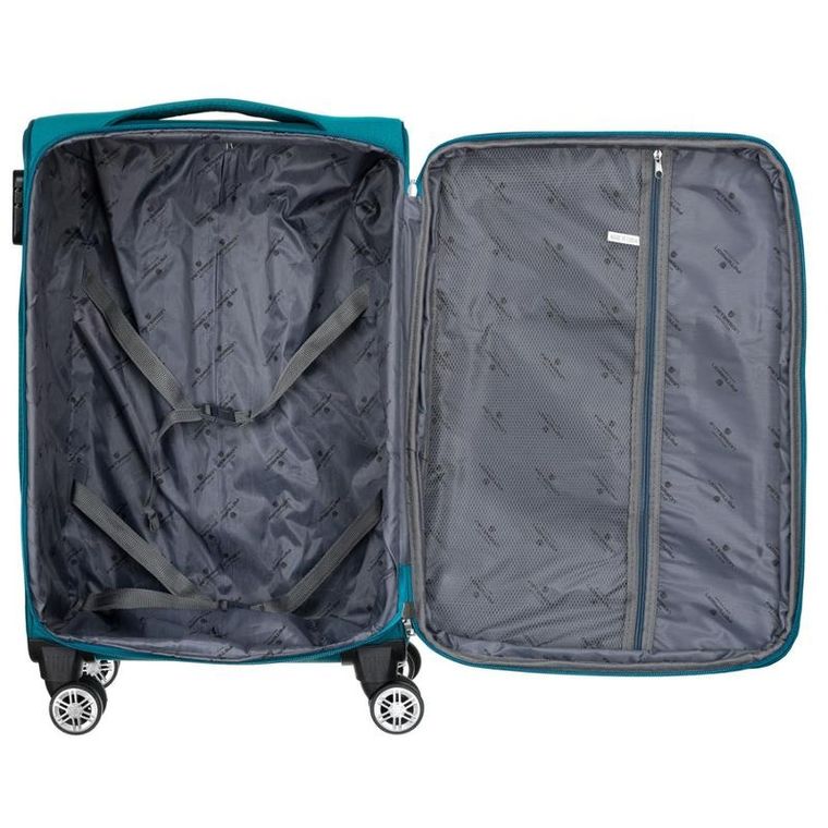 Peterson, walizka, duża, turkusowo-różowa, 78 cm