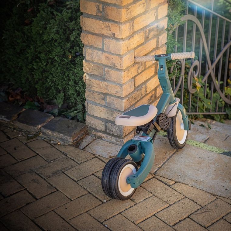 Petite&Mars, Turbo, rowerek trójkołowy 5w1, Misty Green