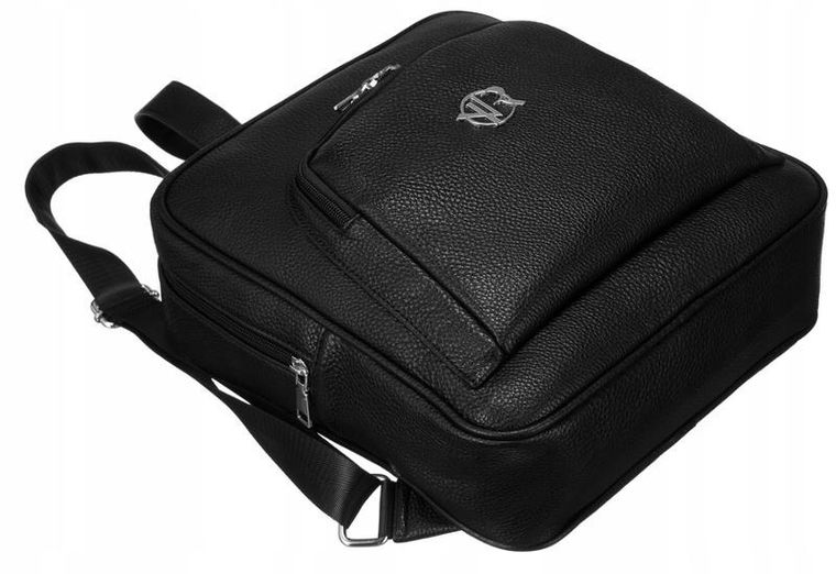 Plecak, czarny, skóra ekologiczna, Rovicky