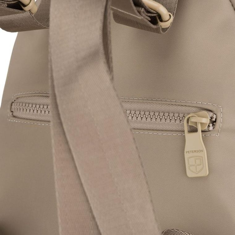 Plecak miejski, beżowy, Peterson