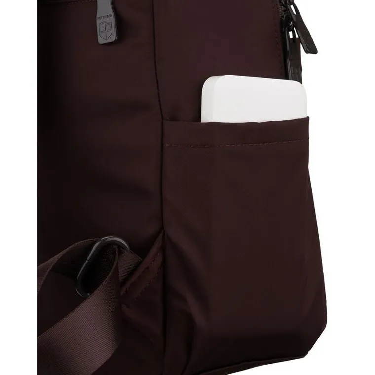 Plecak miejski, bordowy, Peterson