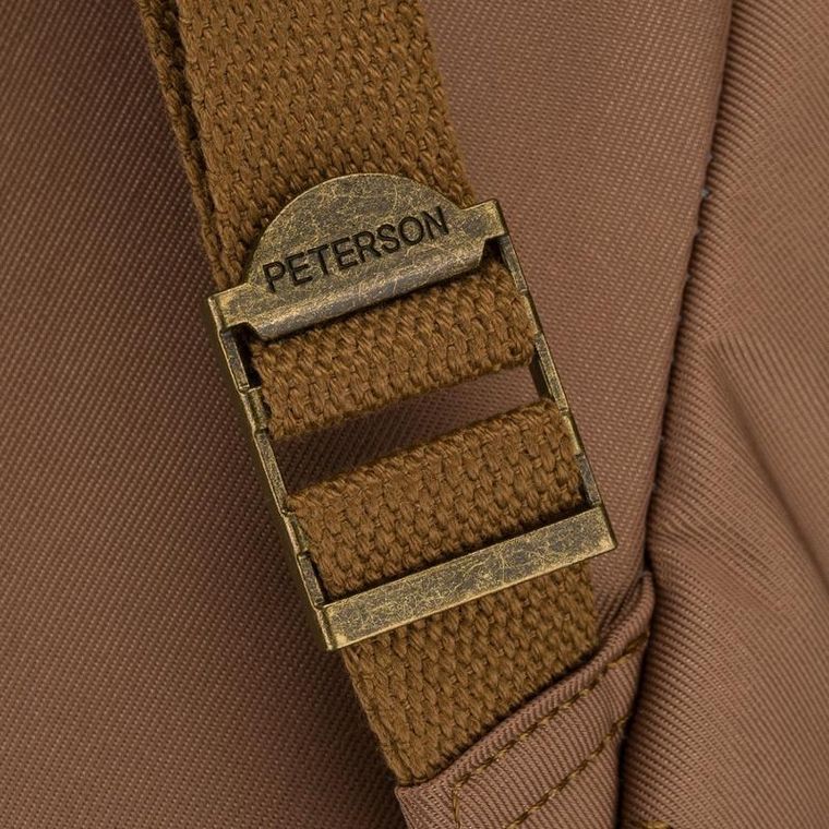 Plecak miejski, brązowy, Peterson