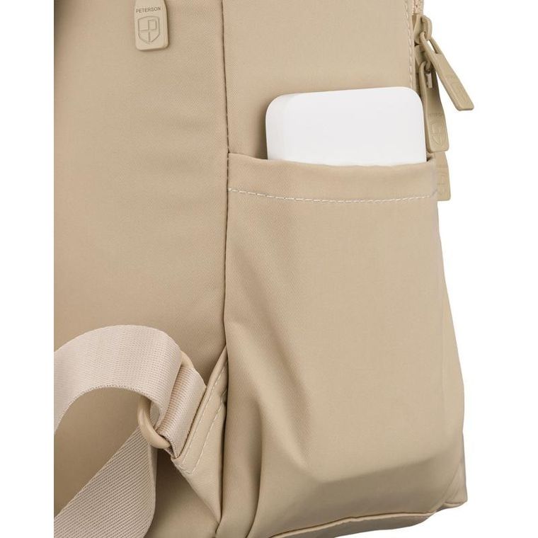 Plecak miejski, ecru, Peterson