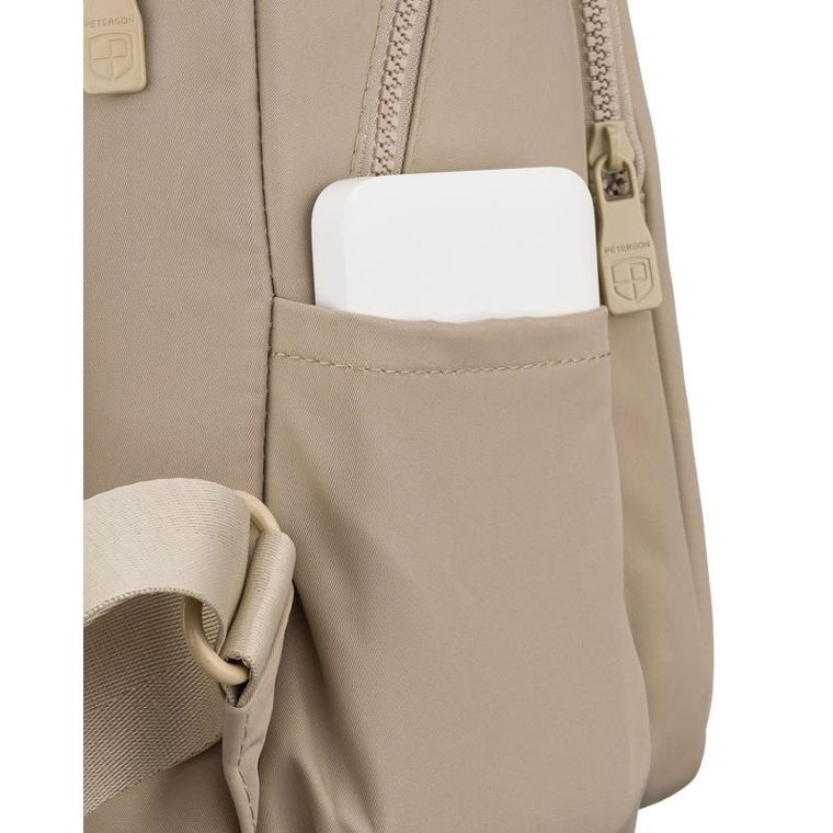 Plecak miejski, ecru, Peterson