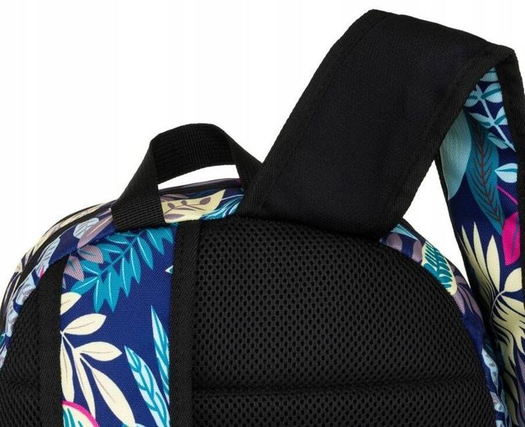 Plecak miejski, niebieski, roślinny wzór, Rovicky