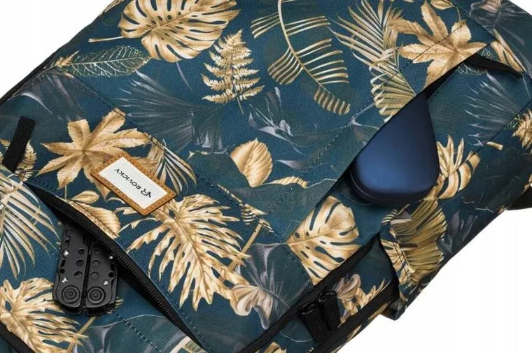 Plecak miejski, roślinny wzór, Rovicky