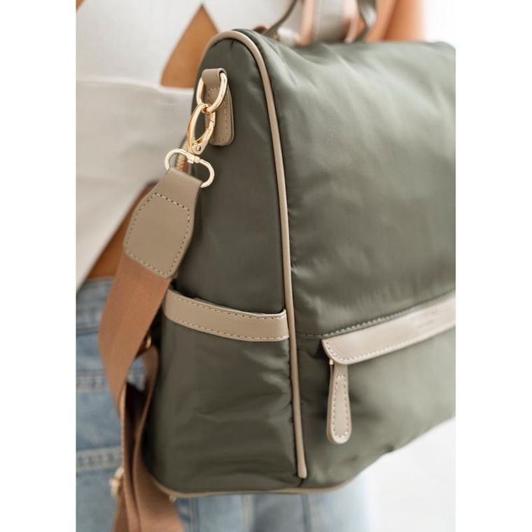 Plecak miejski, zielony, skóra ekologiczna, Peterson