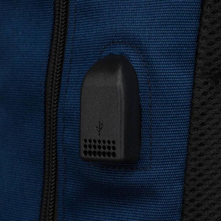 Plecak na laptopa, granatowy, materiałowy, Peterson