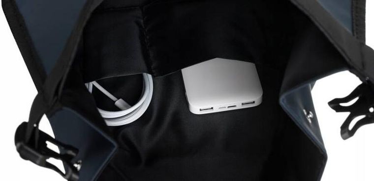 Plecak na laptopa, wodoodporny, granatowy, Peterson