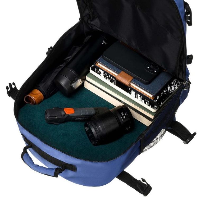 Plecak podróżny, bagaż podręczny do samolotu, niebieski, Peterson