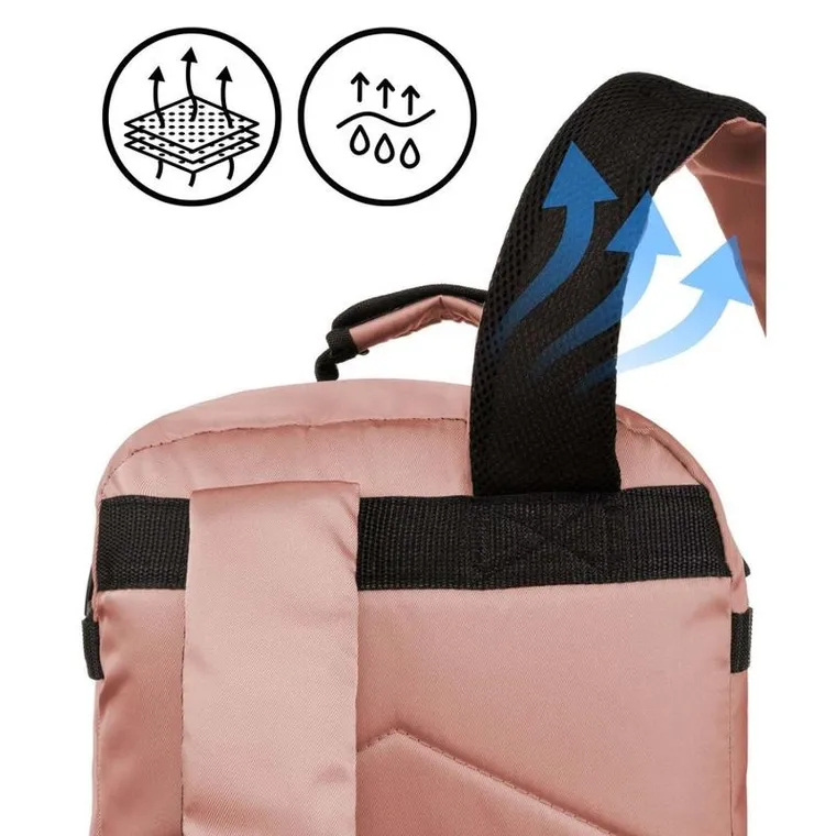 Plecak podróżny, bagaż podręczny do samolotu, różowy, Peterson