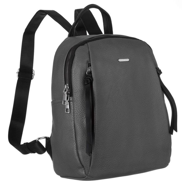 Plecak, szary, skóra ekologiczna, Rovicky