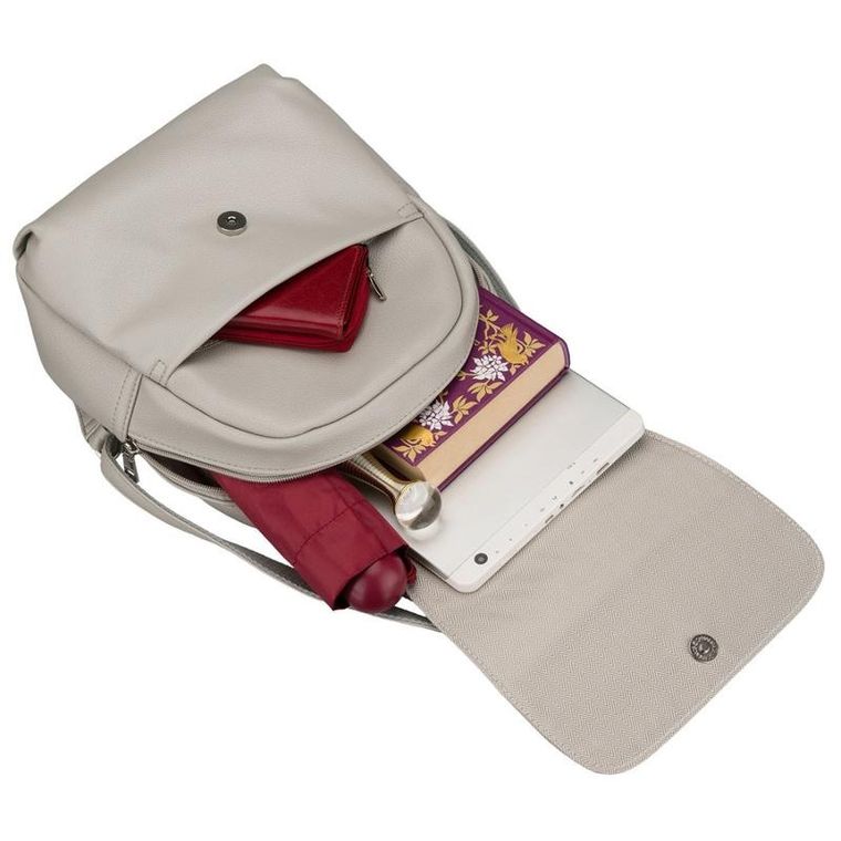 Plecak, szary, skóra ekologiczna, Rovicky