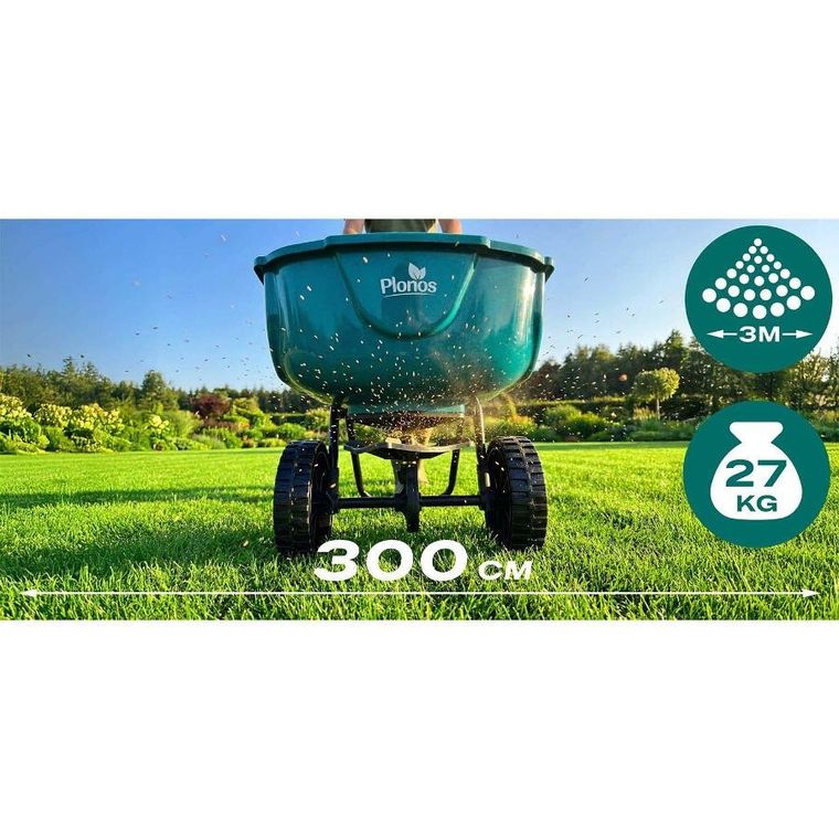 Plonos, siewnik do trawy, nasion, rozsiewacz, nawozu, ręczny, 27l, PL-981