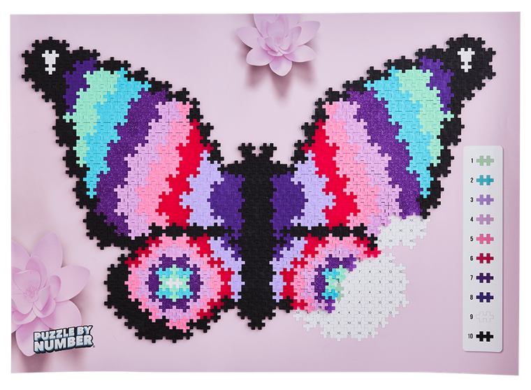Plus-Plus Mini, Motyl, puzzle po numerach, 800 elementów