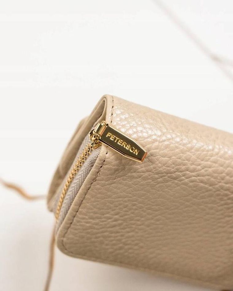 Portfel, beżowy, skóra ekologiczna, Peterson