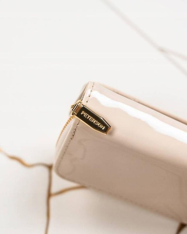 Portfel, beżowy, skóra ekologiczna, Peterson