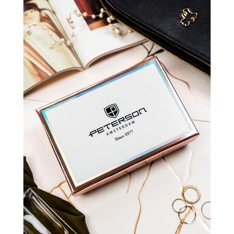 Portfel, beżowy, skóra ekologiczna, Peterson