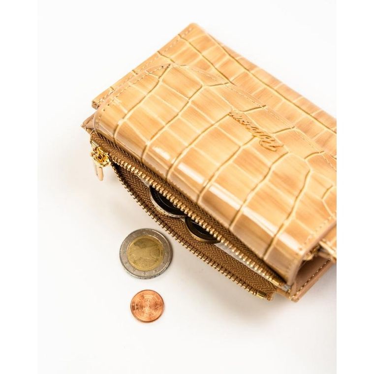 Portfel, beżowy, skóra ekologiczna, Peterson