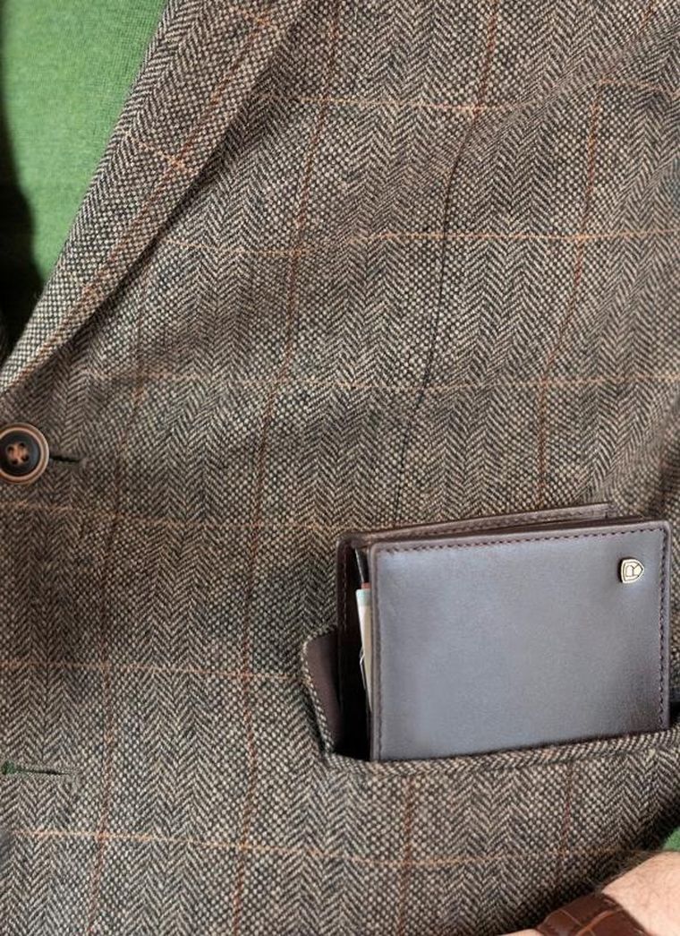 Portfel, brązowy, RFID, Rovicky