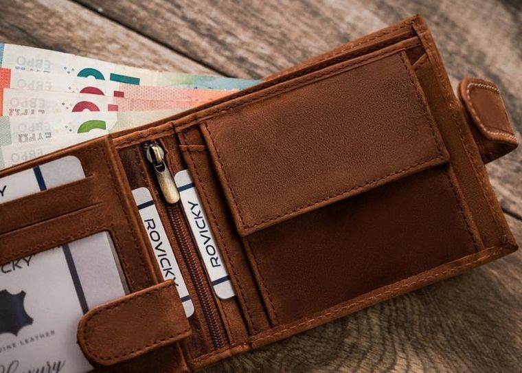 Portfel, brązowy, skórzany, Always Wild