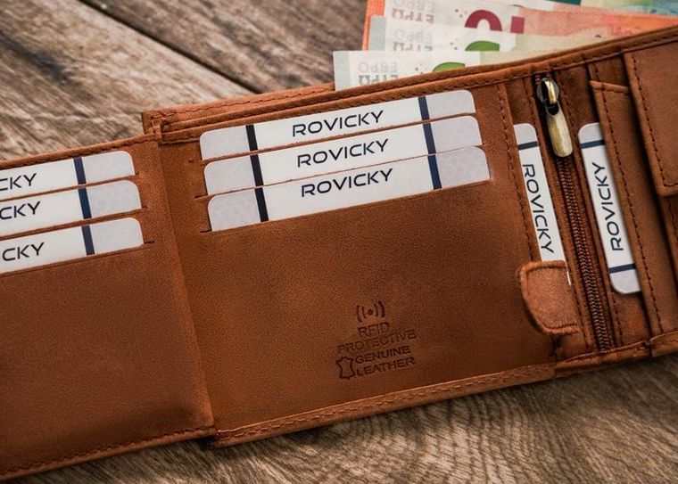 Portfel, brązowy, skórzany, Always Wild