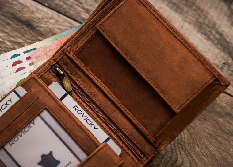 Portfel, brązowy, skórzany, Always Wild