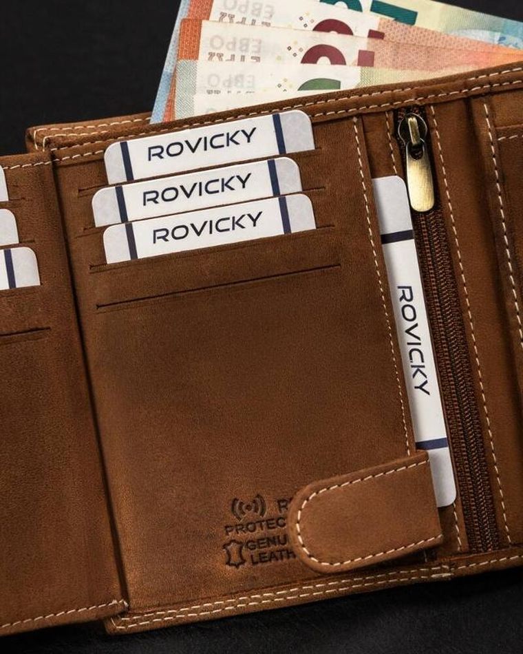 Portfel, brązowy, skórzany, Always Wild