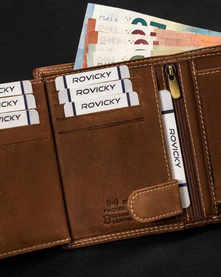 Portfel, brązowy, skórzany, Always Wild