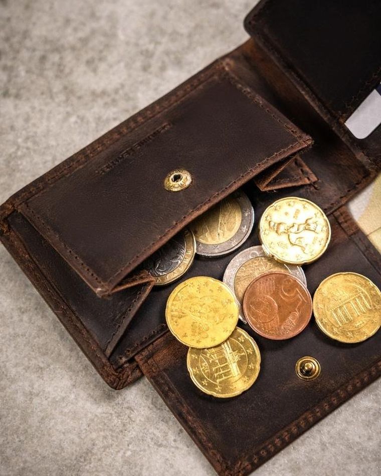 Portfel, brązowy, skórzany, Buffalo Wild