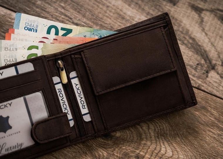 Portfel, brązowy, skórzany, RFID, Always Wild